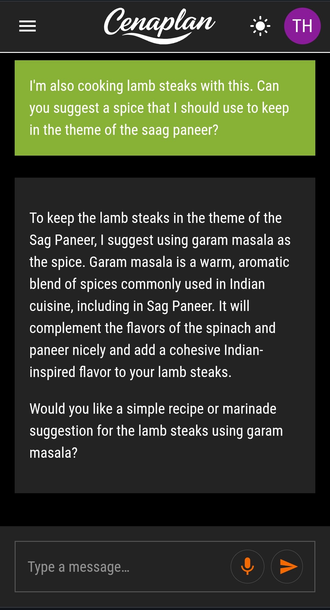 Early assistant screenshot