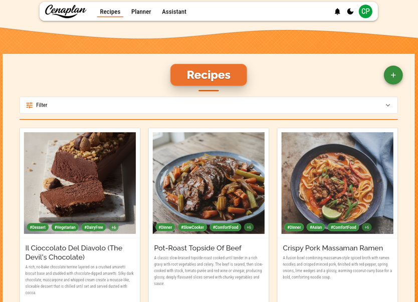 Early recipe import proof-of-concept screenshot
