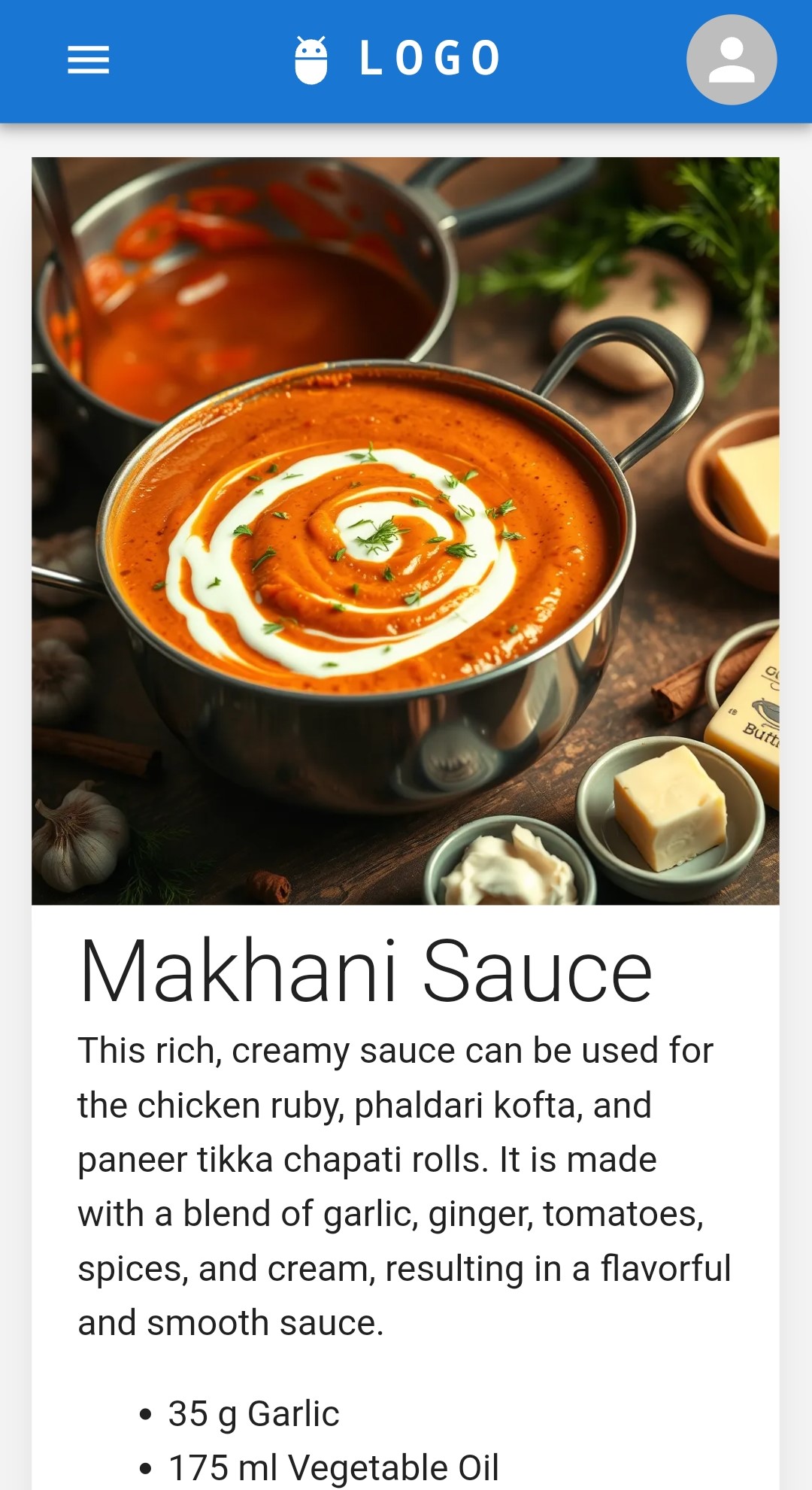 Early recipe import proof-of-concept screenshot