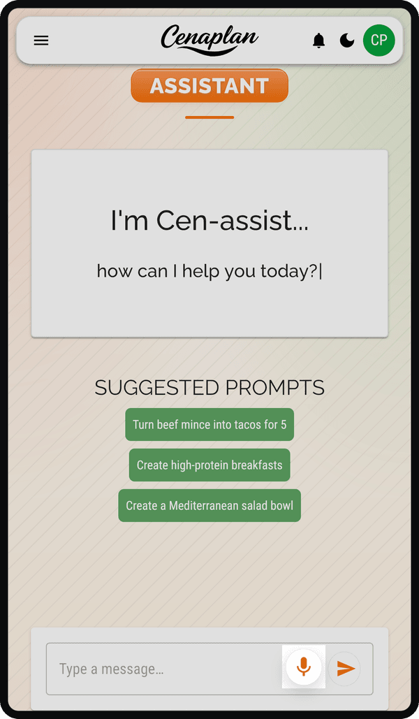 Voice input in assistant